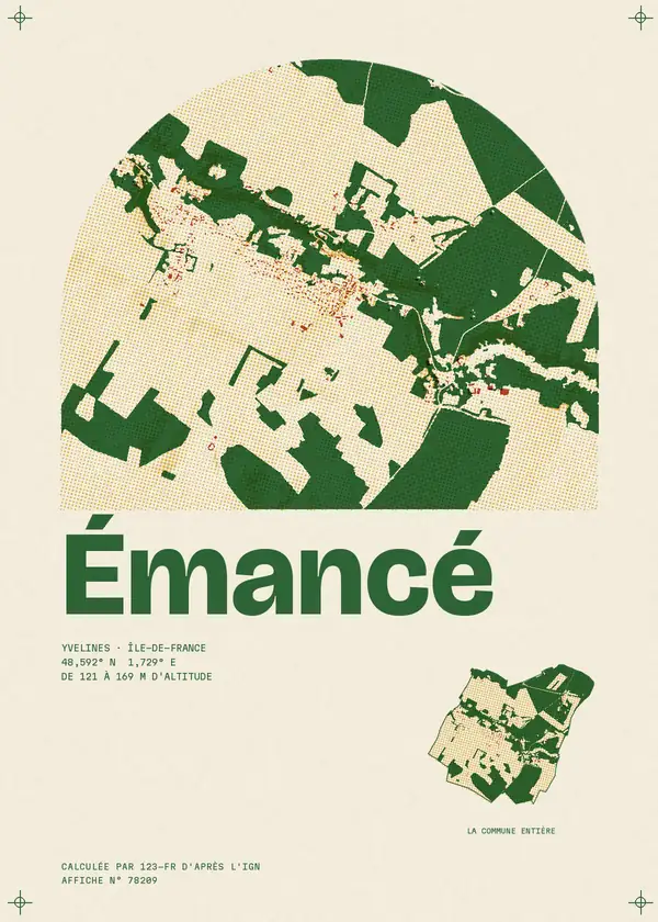 Affiche de Émancé, calculée par 123-fr d'après l'IGN