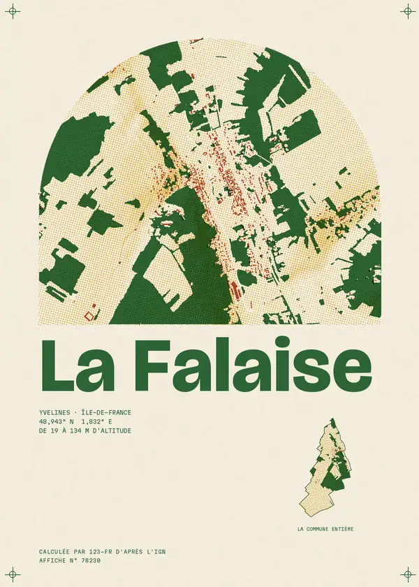Affiche de La Falaise, calculée par 123-fr d'après l'IGN
