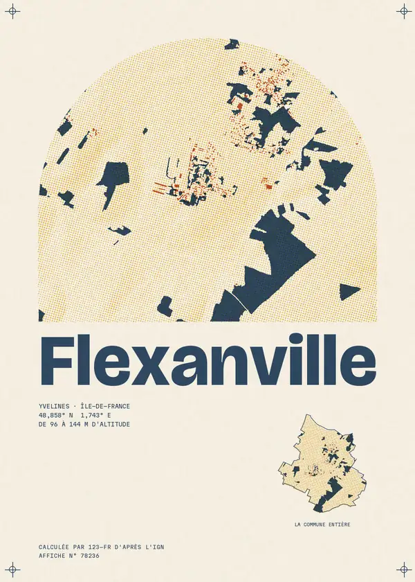 Affiche de Flexanville, calculée par 123-fr d'après l'IGN