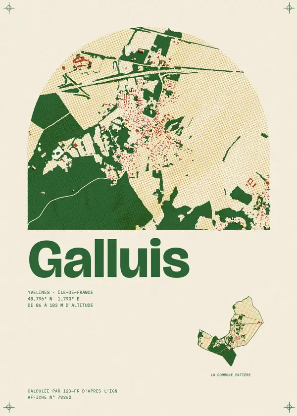Affiche de Galluis, calculée par 123-fr d'après l'IGN