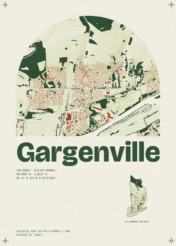 Affiche de Gargenville, calculée par 123-fr d'après l'IGN