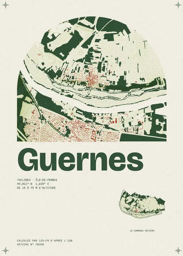 Affiche de Guernes, calculée par 123-fr d'après l'IGN