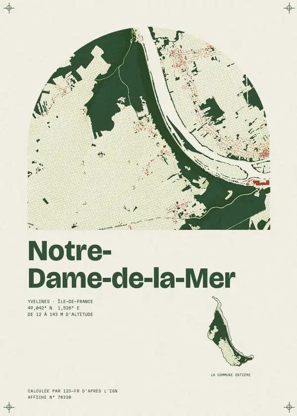 Affiche de Notre-Dame-de-la-Mer, calculée par 123-fr d'après l'IGN