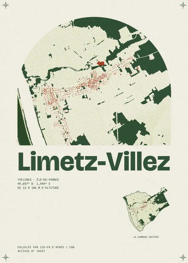Affiche de Limetz-Villez, calculée par 123-fr d'après l'IGN