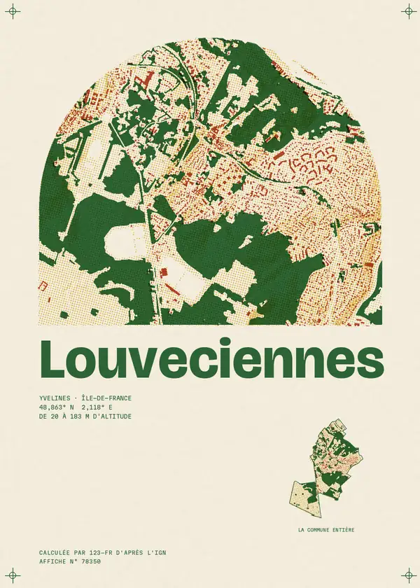 Affiche de Louveciennes, calculée par 123-fr d'après l'IGN