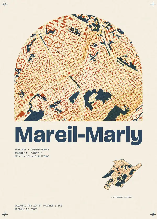 Affiche de Mareil-Marly, calculée par 123-fr d'après l'IGN