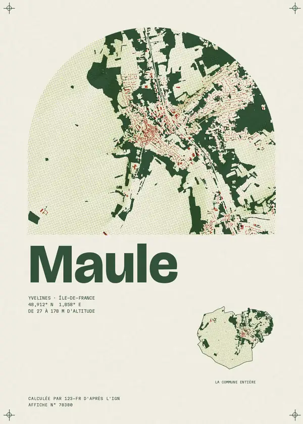 Affiche de Maule, calculée par 123-fr d'après l'IGN