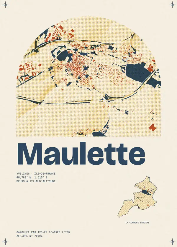 Affiche de Maulette, calculée par 123-fr d'après l'IGN