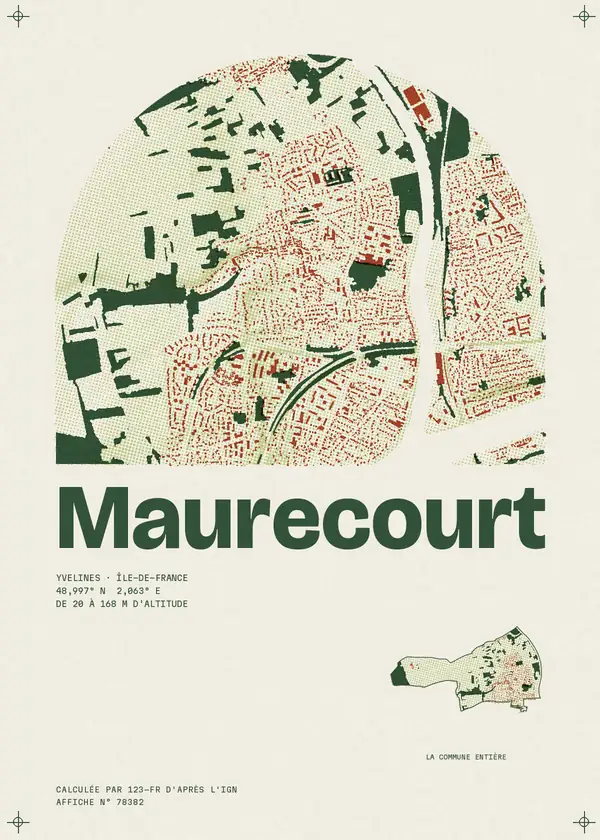 Affiche de Maurecourt, calculée par 123-fr d'après l'IGN