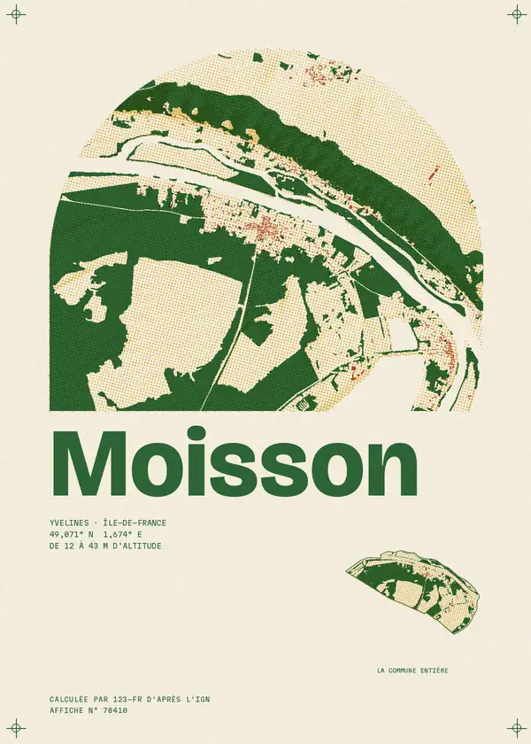 Affiche de Moisson, calculée par 123-fr d'après l'IGN