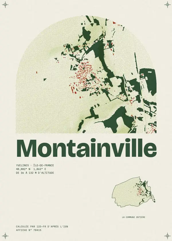 Affiche de Montainville, calculée par 123-fr d'après l'IGN