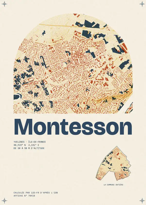Affiche de Montesson, calculée par 123-fr d'après l'IGN