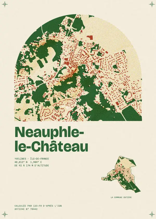 Affiche de Neauphle-le-Château, calculée par 123-fr d'après l'IGN
