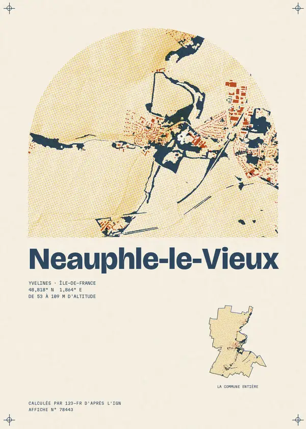 Affiche de Neauphle-le-Vieux, calculée par 123-fr d'après l'IGN