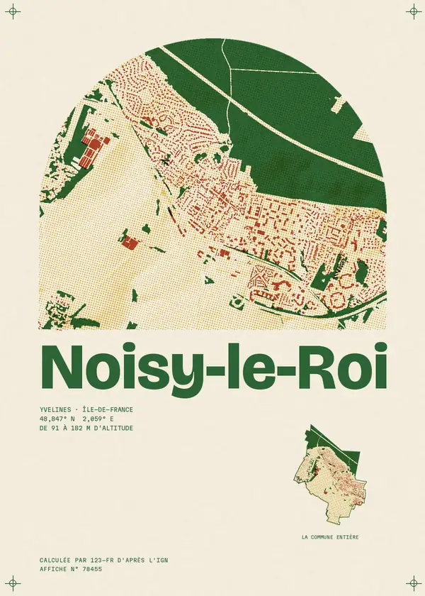 Affiche de Noisy-le-Roi, calculée par 123-fr d'après l'IGN