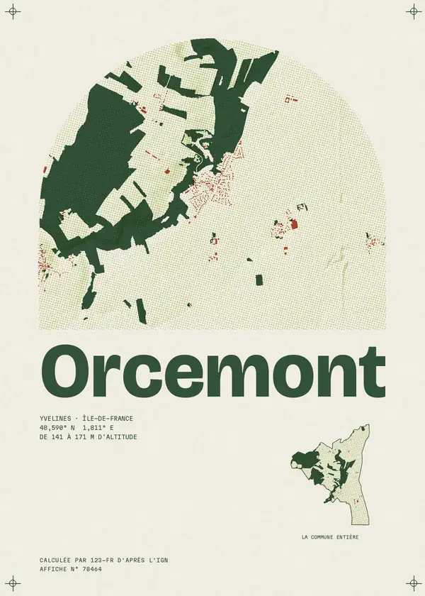 Affiche de Orcemont, calculée par 123-fr d'après l'IGN