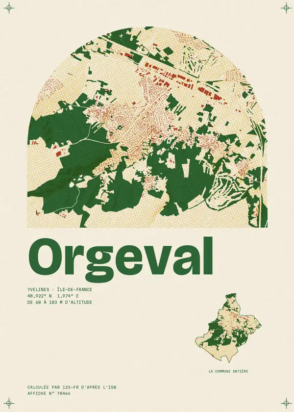 Affiche de Orgeval, calculée par 123-fr d'après l'IGN