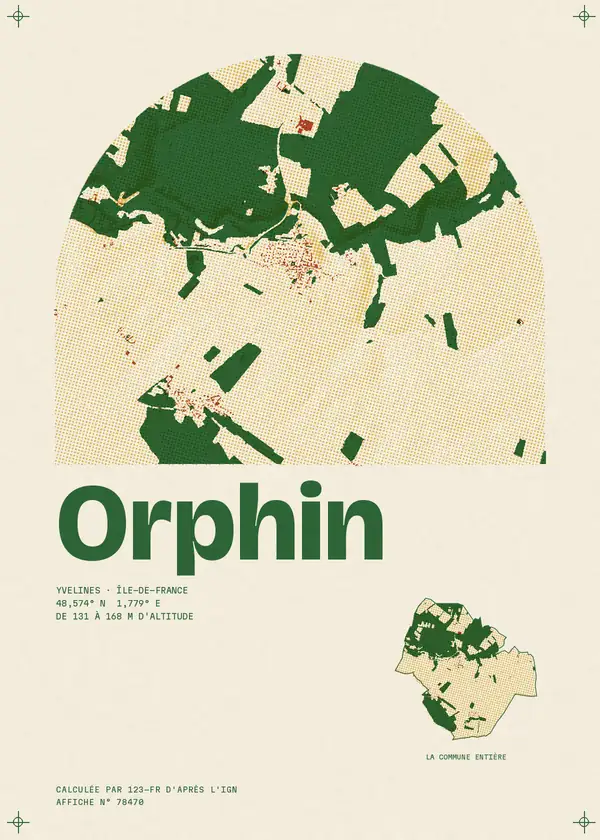 Affiche de Orphin, calculée par 123-fr d'après l'IGN