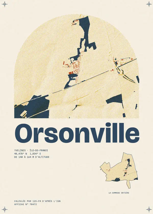 Affiche de Orsonville, calculée par 123-fr d'après l'IGN