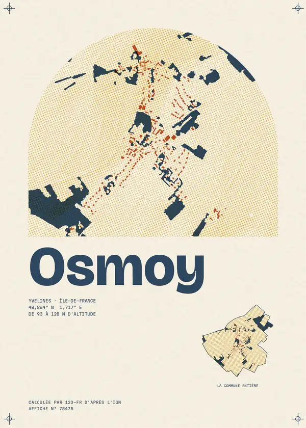 Affiche de Osmoy, calculée par 123-fr d'après l'IGN