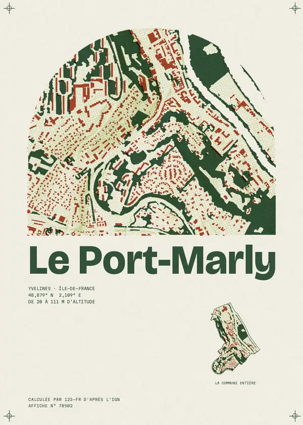 Affiche de Le Port-Marly, calculée par 123-fr d'après l'IGN