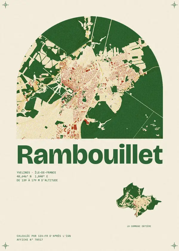 Affiche de Rambouillet, calculée par 123-fr d'après l'IGN