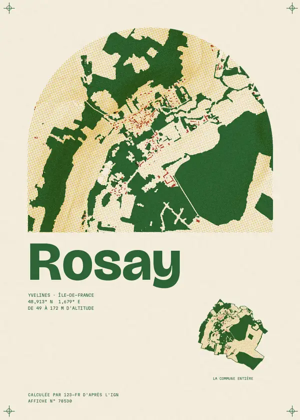 Affiche de Rosay, calculée par 123-fr d'après l'IGN