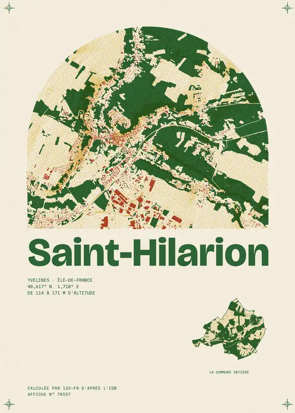 Affiche de Saint-Hilarion, calculée par 123-fr d'après l'IGN