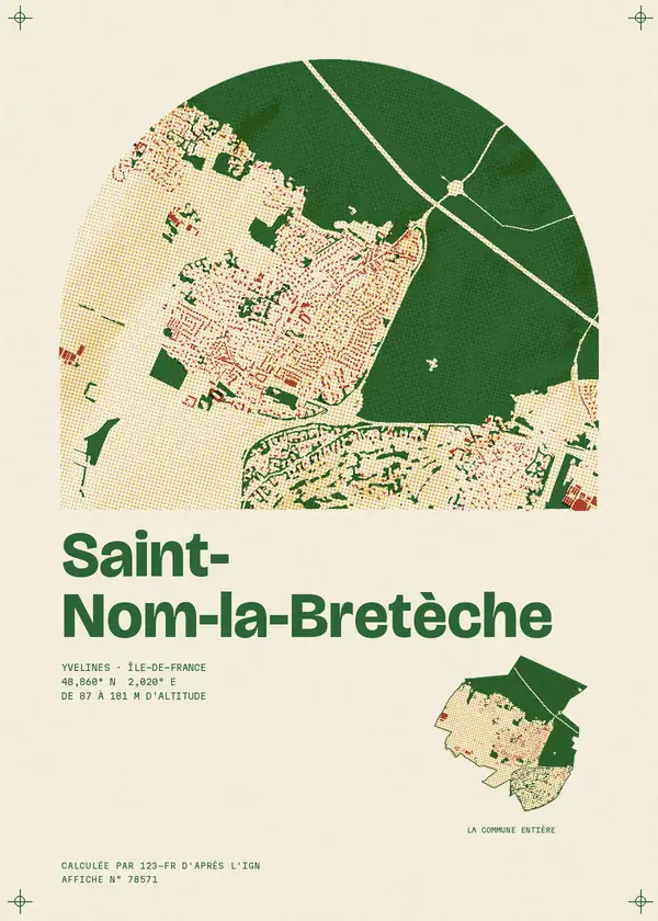 Affiche de Saint-Nom-la-Bretèche, calculée par 123-fr d'après l'IGN