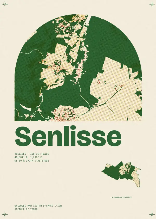 Affiche de Senlisse, calculée par 123-fr d'après l'IGN