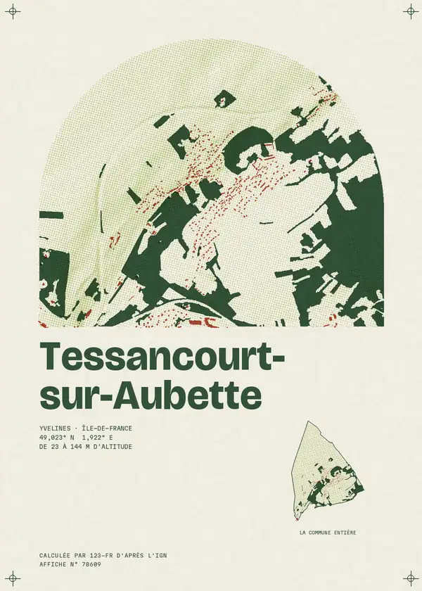 Affiche de Tessancourt-sur-Aubette, calculée par 123-fr d'après l'IGN