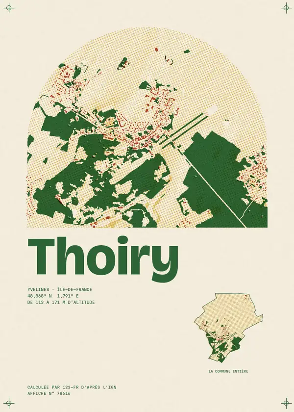 Affiche de Thoiry, calculée par 123-fr d'après l'IGN