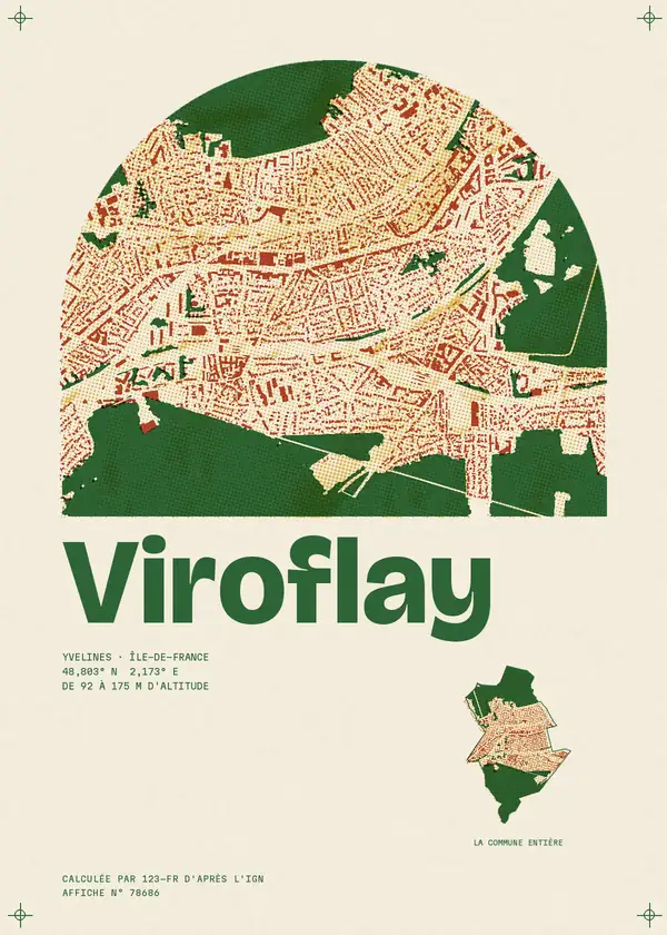 Affiche de Viroflay, calculée par 123-fr d'après l'IGN