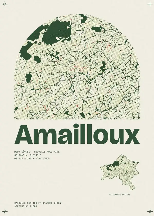 Affiche de Amailloux, calculée par 123-fr d'après l'IGN