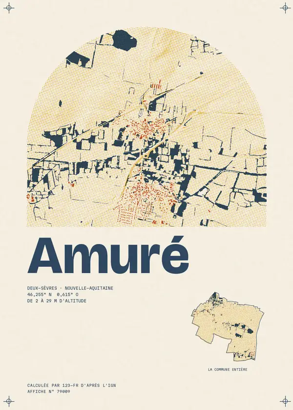 Affiche de Amuré, calculée par 123-fr d'après l'IGN