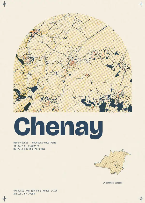 Affiche de Chenay, calculée par 123-fr d'après l'IGN