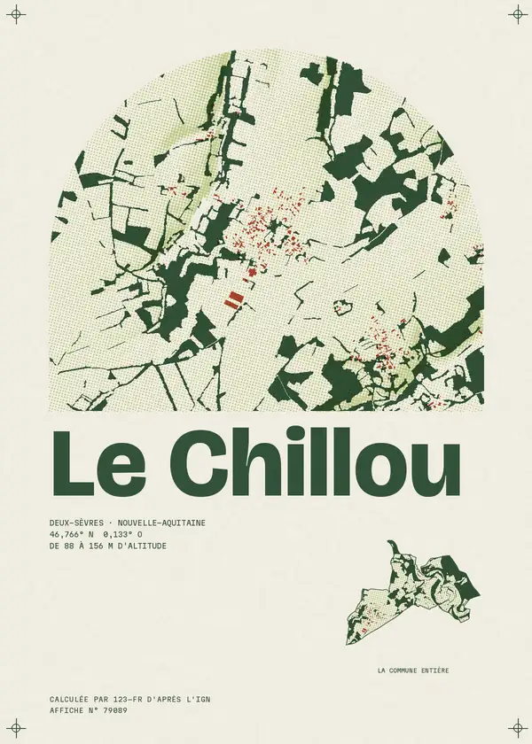 Affiche de Le Chillou, calculée par 123-fr d'après l'IGN