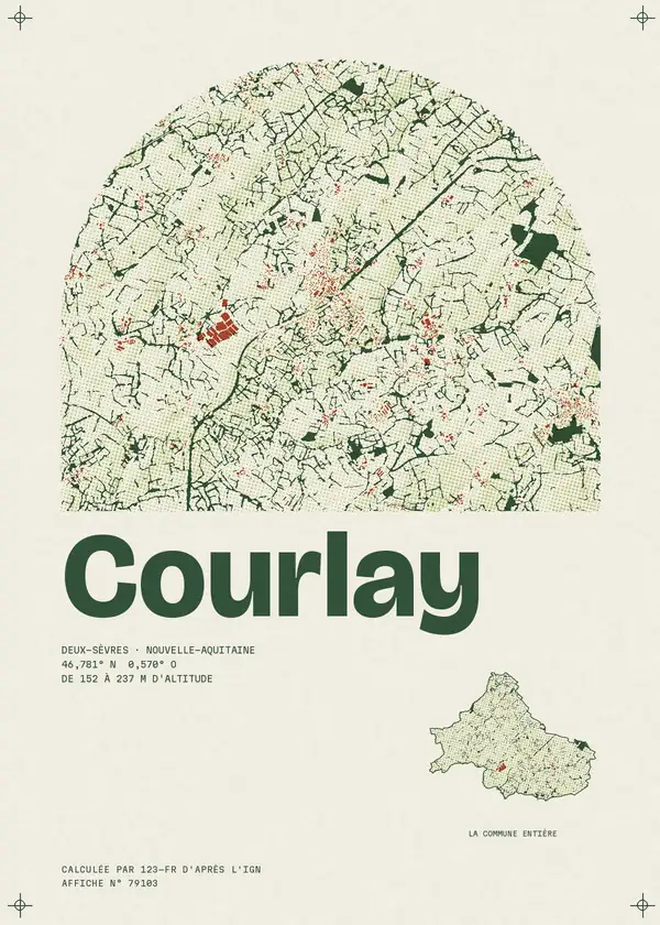 Affiche de Courlay, calculée par 123-fr d'après l'IGN