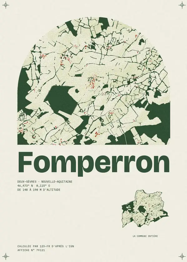 Affiche de Fomperron, calculée par 123-fr d'après l'IGN