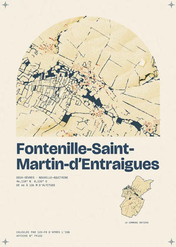 Affiche de Fontenille-Saint-Martin-d'Entraigues, calculée par 123-fr d'après l'IGN