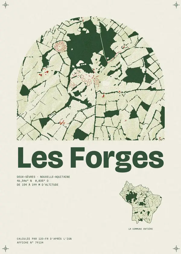 Affiche de Les Forges, calculée par 123-fr d'après l'IGN