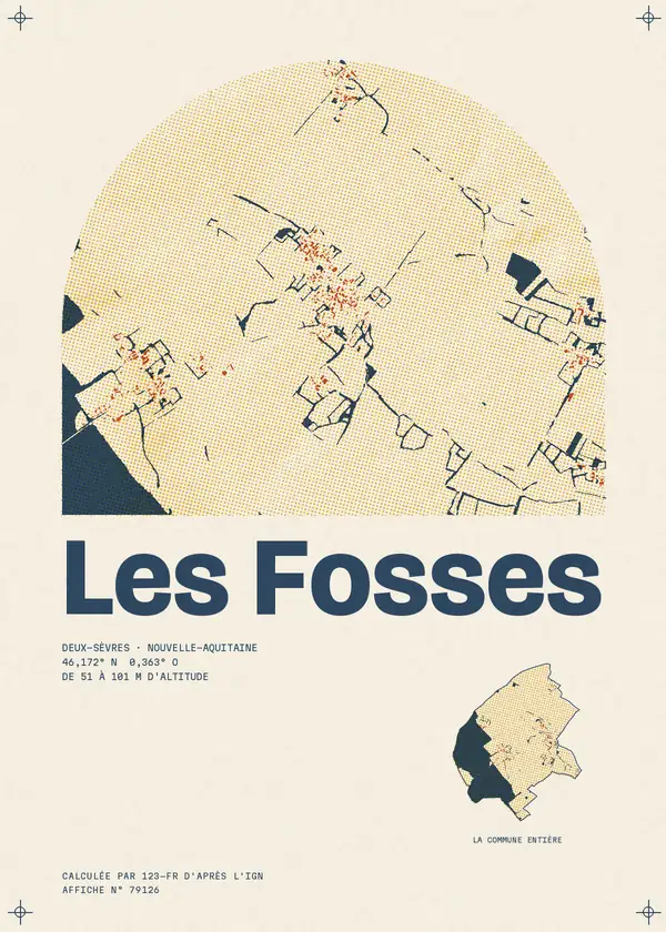 Affiche de Les Fosses, calculée par 123-fr d'après l'IGN