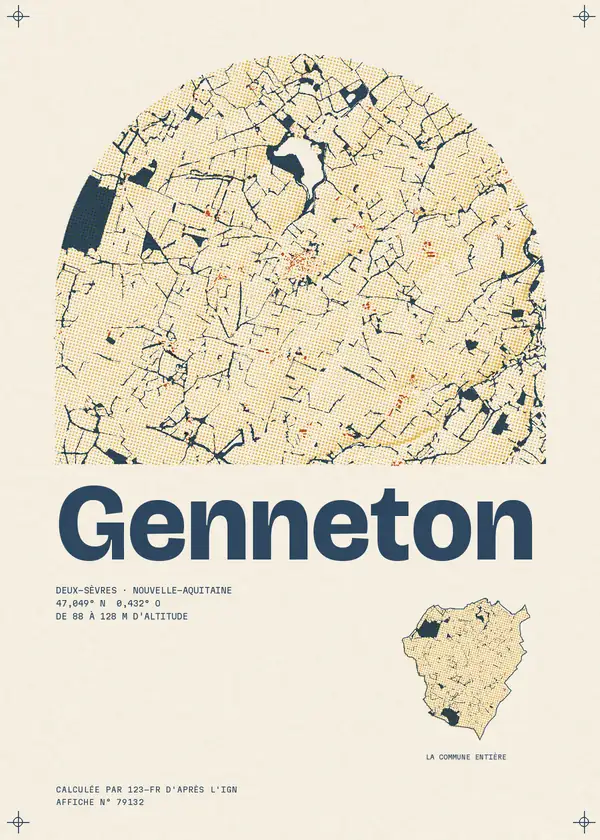Affiche de Genneton, calculée par 123-fr d'après l'IGN