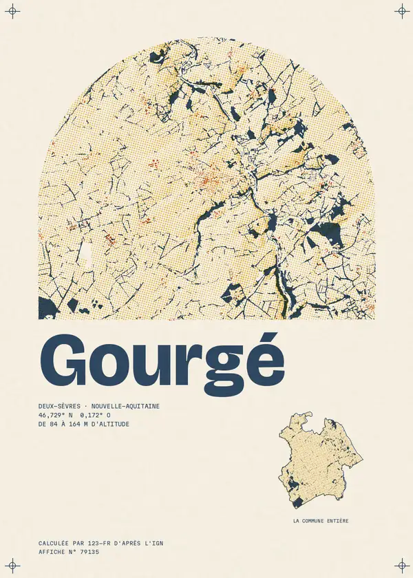 Affiche de Gourgé, calculée par 123-fr d'après l'IGN