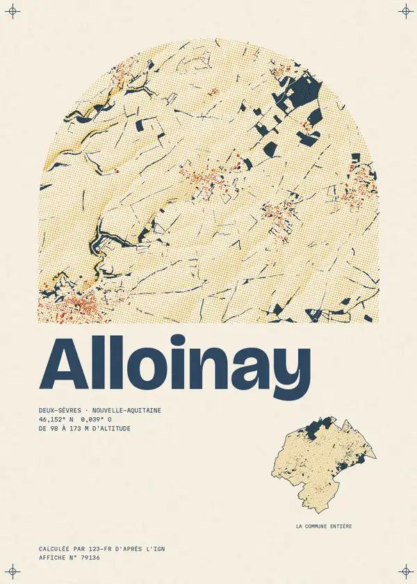 Affiche de Alloinay, calculée par 123-fr d'après l'IGN