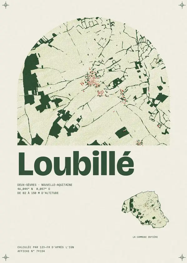 Affiche de Loubillé, calculée par 123-fr d'après l'IGN