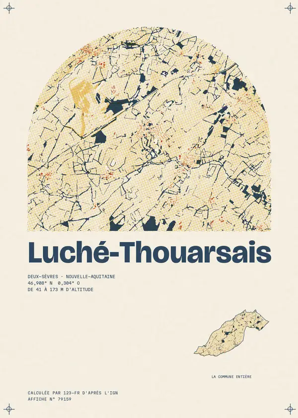 Affiche de Luché-Thouarsais, calculée par 123-fr d'après l'IGN