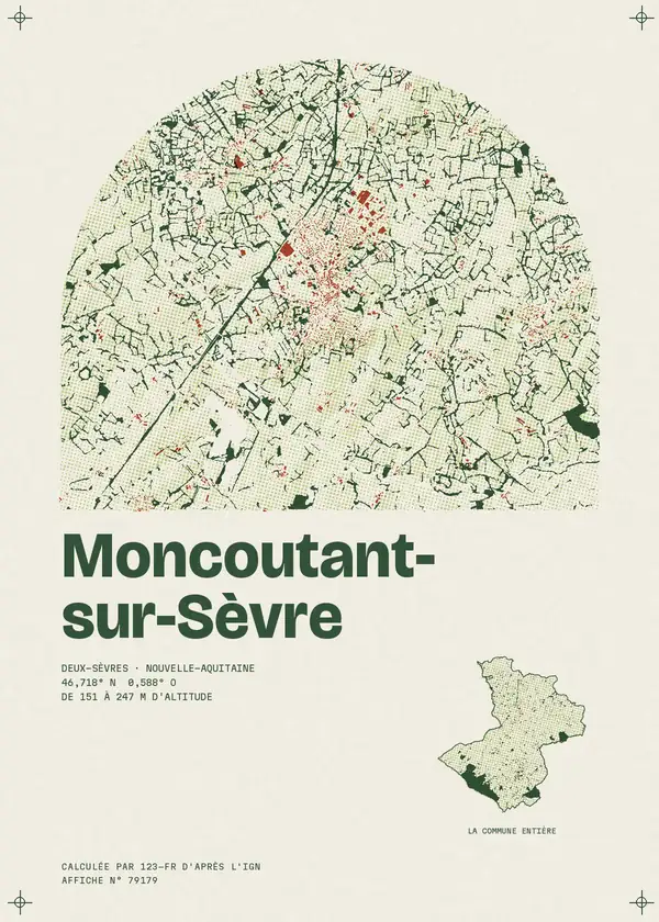 Affiche de Moncoutant-sur-Sèvre, calculée par 123-fr d'après l'IGN