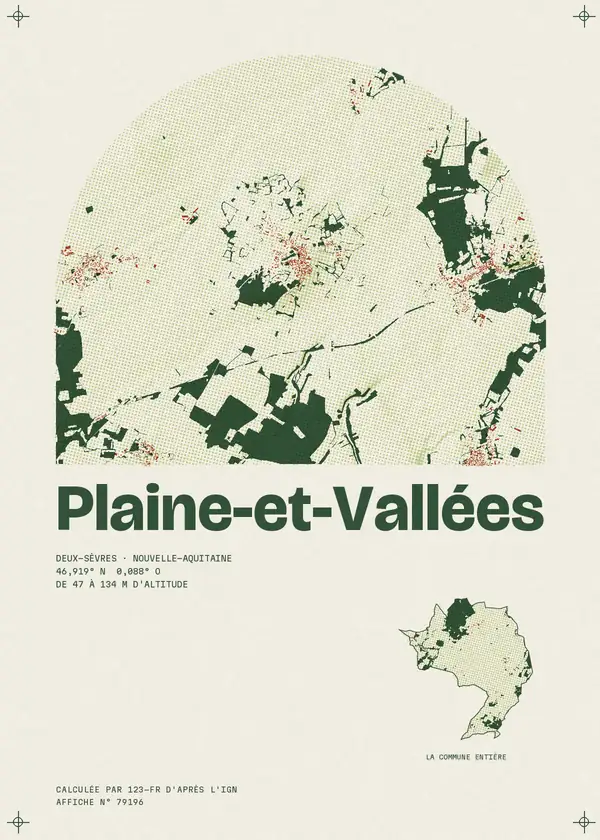Affiche de Plaine-et-Vallées, calculée par 123-fr d'après l'IGN