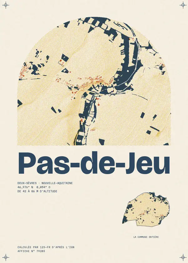 Affiche de Pas-de-Jeu, calculée par 123-fr d'après l'IGN